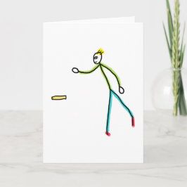 Tarjeta Kubb Playing Stickman