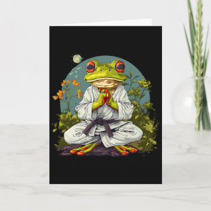 Tarjeta Kung Fu Frog Nature Taekwondo Kickboxing Frog Arte
