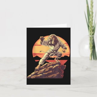 Tarjeta Kung Fu León Puesta de sol Kickboxing Judo Taekwon