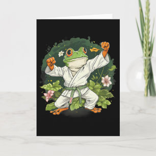Tarjeta Kung Fu Rana Artes Marciales Floral Taekwondo Kick