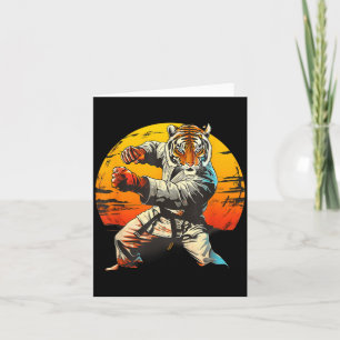 Tarjeta Kung Fu Tiger Sunset Taekwondo Mma Artes Marciales