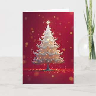 Tarjeta Kunstvoller weißer Weihnachtsbaum