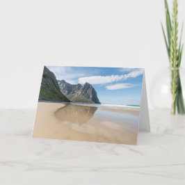 Tarjeta Kvalvika Lofoten Noruega