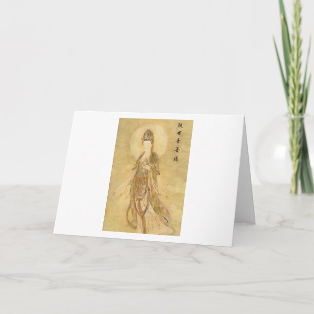 Tarjeta Kwan Yin la diosa de la compasión (Anverso)