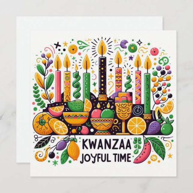 Tarjeta Kwanzaa  (Anverso / Reverso)