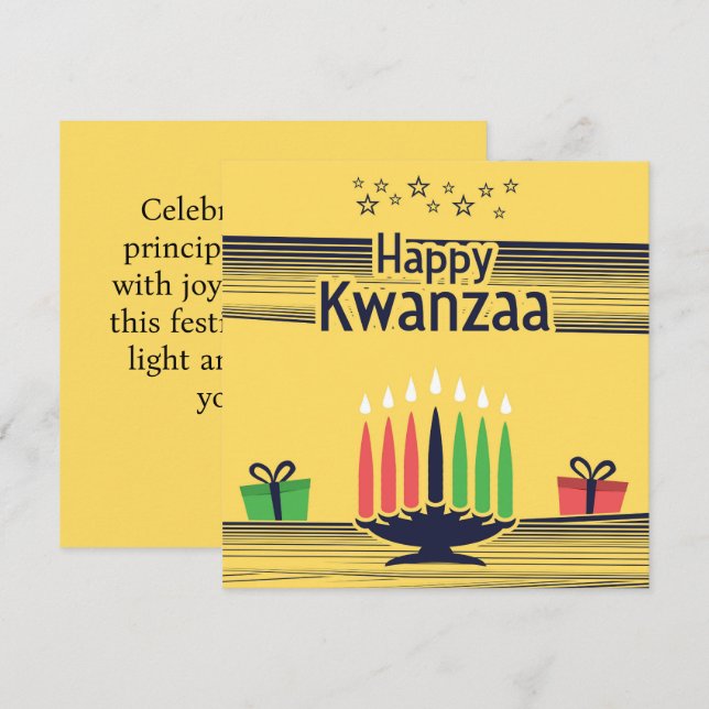 Tarjeta Kwanzaa  (Anverso / Reverso)
