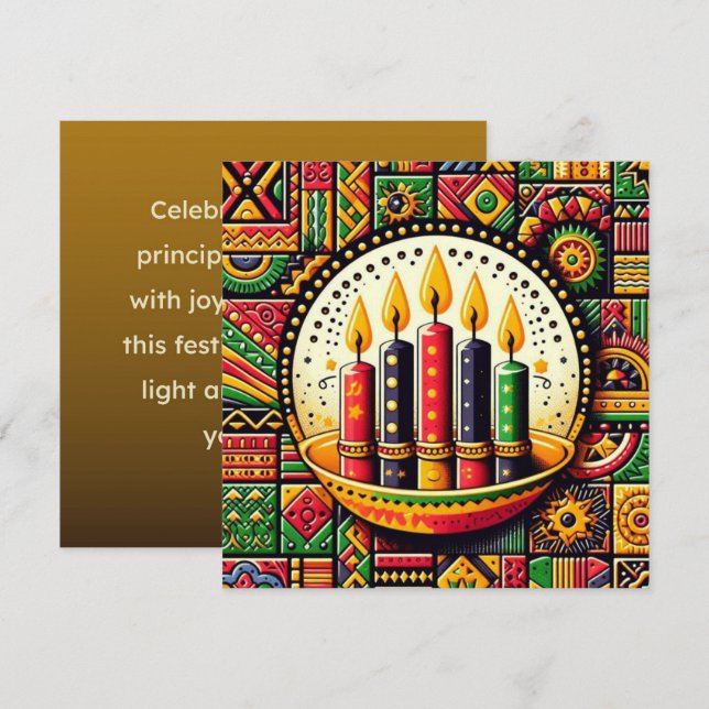 Tarjeta Kwanzaa (Anverso / Reverso)