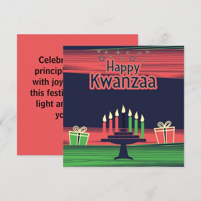 Tarjeta Kwanzaa (Anverso / Reverso)