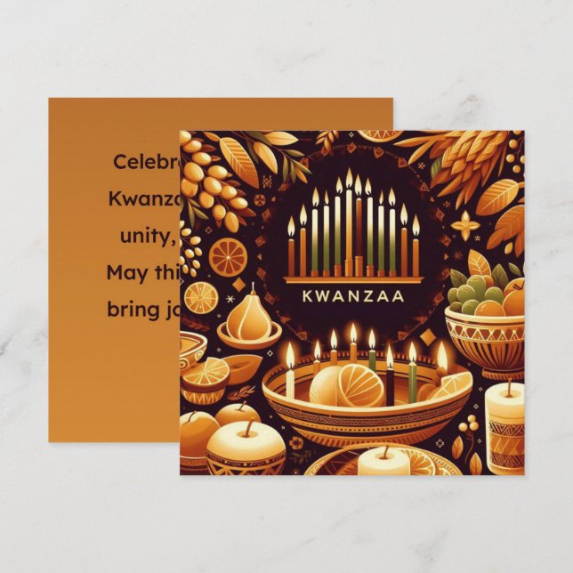Tarjeta Kwanzaa (Anverso / Reverso)