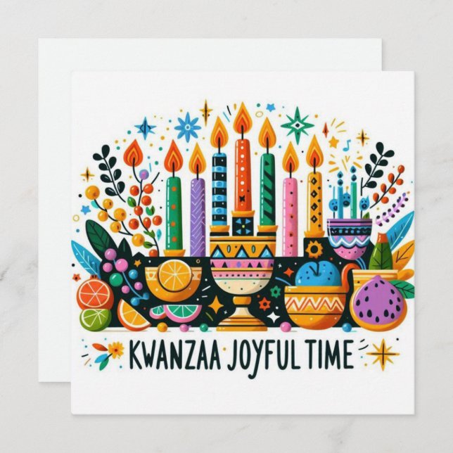 Tarjeta Kwanzaa (Anverso / Reverso)
