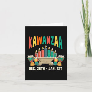 Tarjeta Kwanzaa 26 dic. - 1 ene. velas Kinara Pan Af