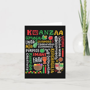 Tarjeta Kwanzaa African American Kinara 7 Principles Celeb