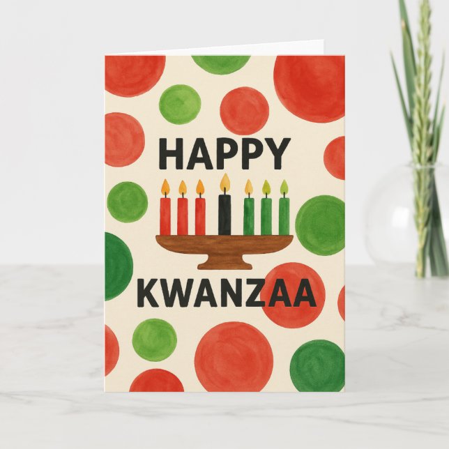 Tarjeta Kwanzaa alegre (Anverso)