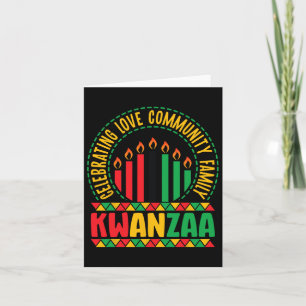 Tarjeta Kwanzaa - Celebrando el amor, la comunidad y la fa