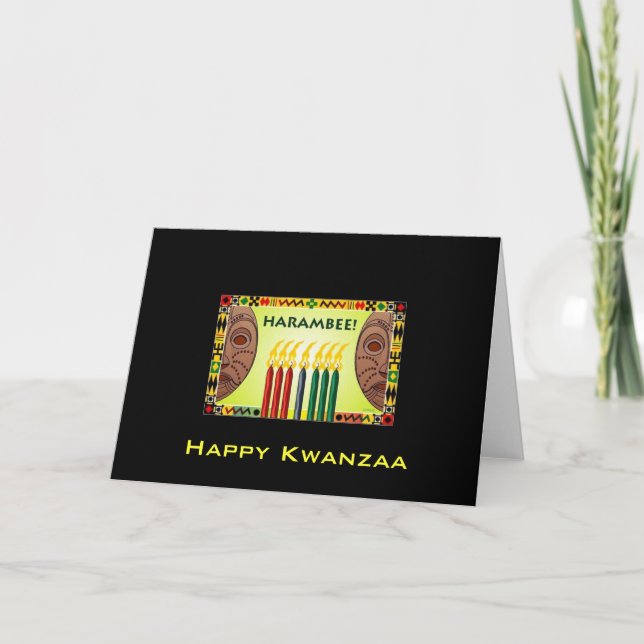 Tarjeta Kwanzaa feliz (Anverso)