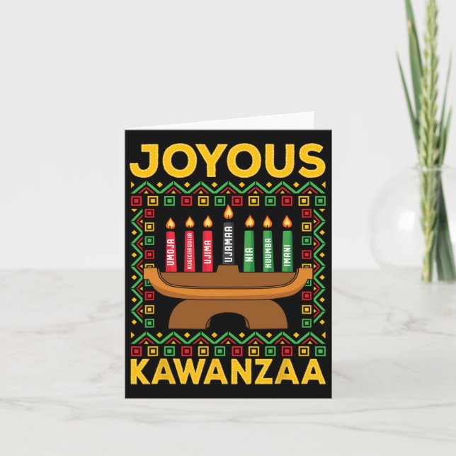 Tarjeta Kwanzaa - Feliz Kwanzaa (Anverso)
