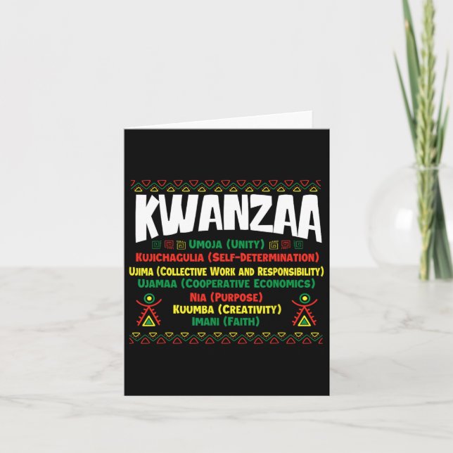 Tarjeta Kwanzaa - Festival de la Herencia Afroamericana 1  (Anverso)