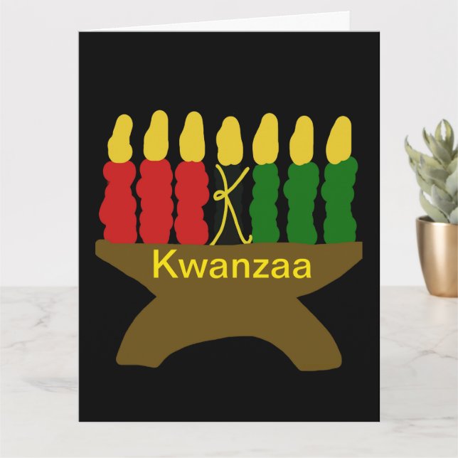 Tarjeta Kwanzaa Kinara (Planta pequeña)