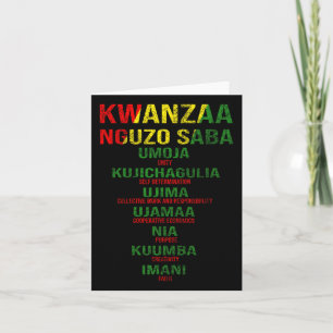 Tarjeta Kwanzaa - Nguzo Saba La angustia de los siete prin