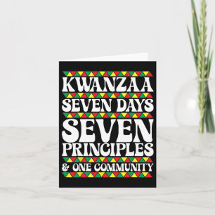 Tarjeta Kwanzaa Siete Días Siete Principios Una Comunidad 