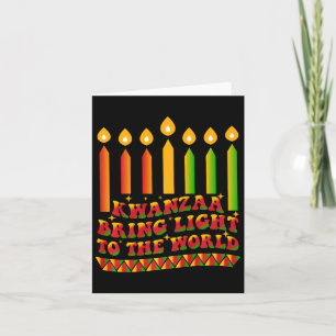 Tarjeta Kwanzaa Trae Luz Al Mundo Feliz Kwanzaa