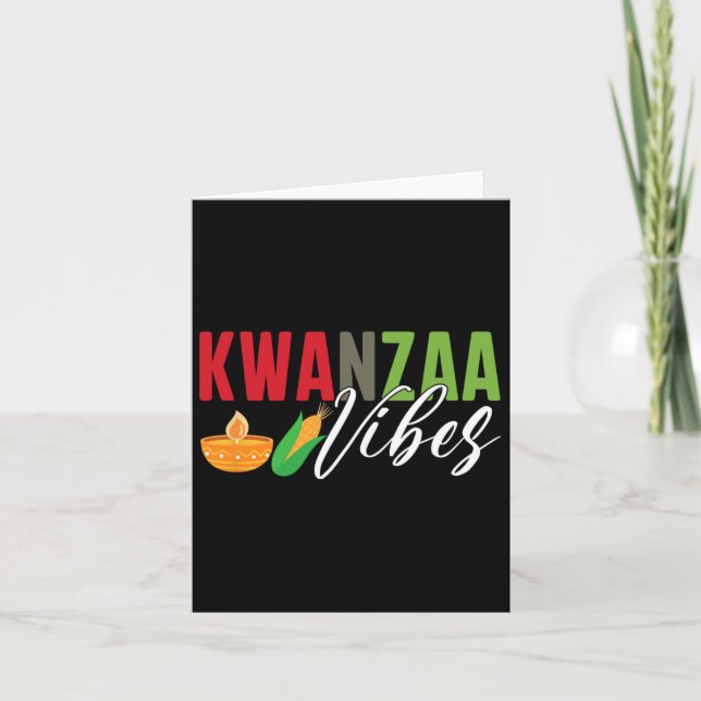 Tarjeta Kwanzaa Vibes Festival de Cosecha Afroamericano  (Anverso)