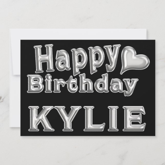 Tarjeta Kylie Happy Birthday Karte Grußkarte mit Herz (Anverso)