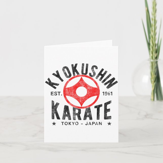 Tarjeta Kyokushin Karate Do Martial Arts Japan Tokyo Vinta (Anverso)