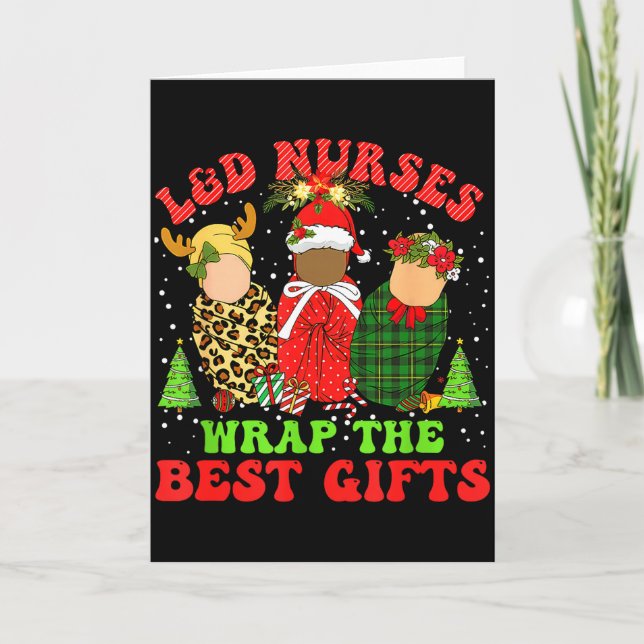 Tarjeta L&amp;d Labor And Delivery Nurses Wrap The Baby Gi (Anverso)