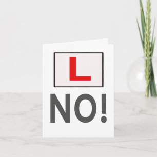 Tarjeta L No! aprobé el examen de conducir