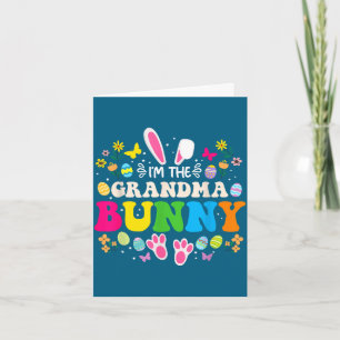 Tarjeta La abuela conejo divertida pascua familia a juego