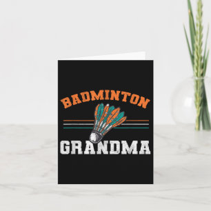 Tarjeta La abuela de Badminton Birdie Women Badminton
