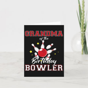 Tarjeta La Abuela De La Bola De Bolos De Cumpleaños De Bow