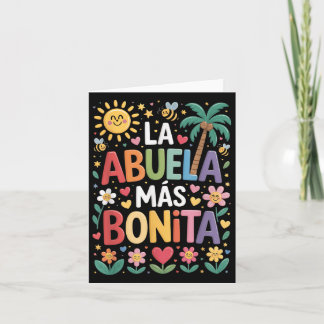 Tarjeta La Abuela Más Bonita Mamá Abuela Linda Abuela Abue