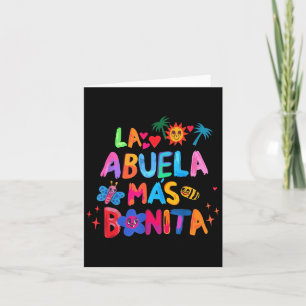 Tarjeta La Abuela Más Bonita Mamá Abuela Linda Día de la M