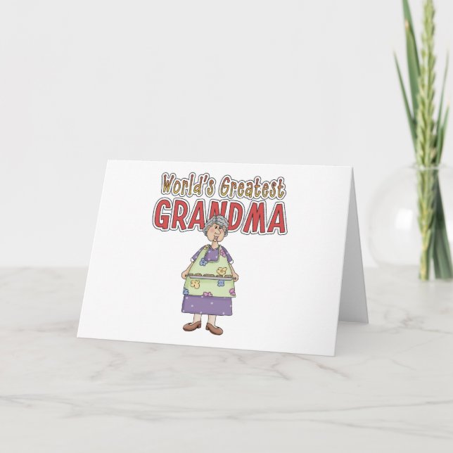 Tarjeta La abuela más grande del mundo (Anverso)