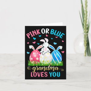 Tarjeta La Abuela Rosa O Azul Te Ama El Género De Los Cone