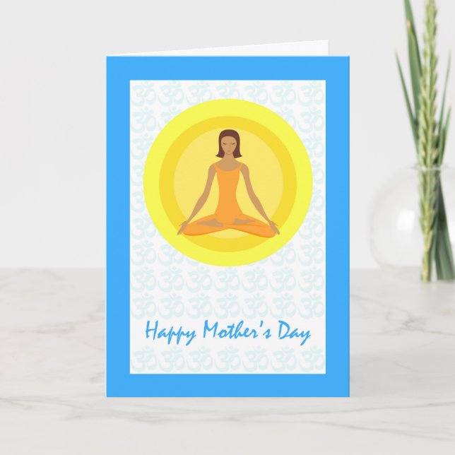 Tarjeta La actitud de la yoga, tarda tiempo para respirar, (Anverso)