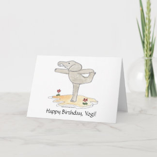 Tarjeta La actitud del bailarín practicante de la yoga del