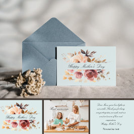 Tarjeta La acuarela de Boho personaliza el día de la madre