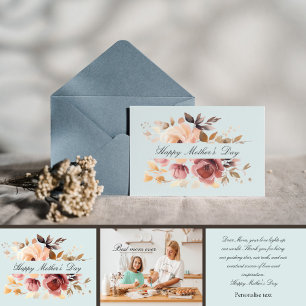 Tarjeta La acuarela de Boho personaliza el día de la madre