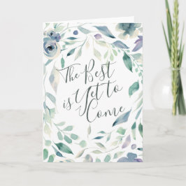 Tarjeta La acuarela de la lavanda floral el mejor es