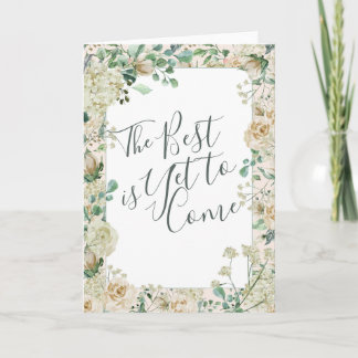 Tarjeta La acuarela floral el mejor es todavía venir boda