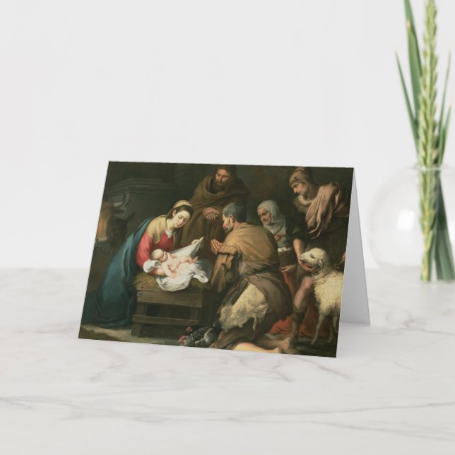 Tarjeta La adoración de los pastores, c.1650 (Anverso)