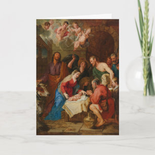 TARJETA LA ADORACIÓN DE LOS PASTORES POR GASPARDE CRAYER
