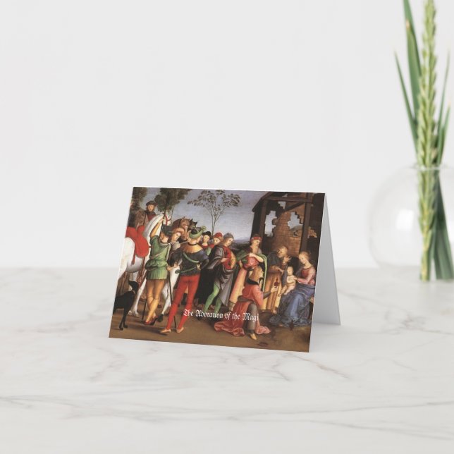 Tarjeta La adoración del Magi (Anverso)