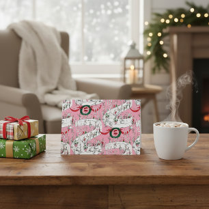Tarjeta La alegre fiesta de Navidad de los Quiénes