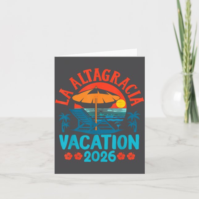 Tarjeta La Altagracia 2026 Vacation Beach Summer Vibes  (Anverso)
