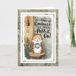 Tarjeta La amabilidad de un gato adorable es contagiosa, p