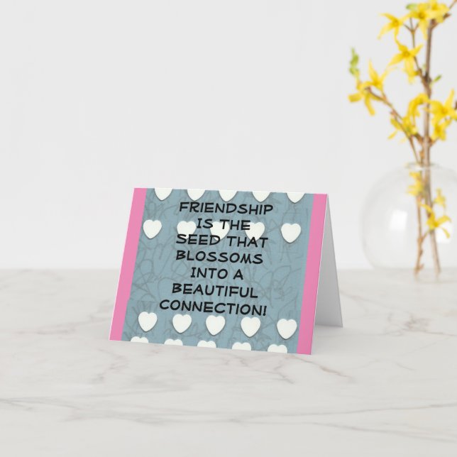 Tarjeta La Amistad Es La Semilla (flor amarilla)